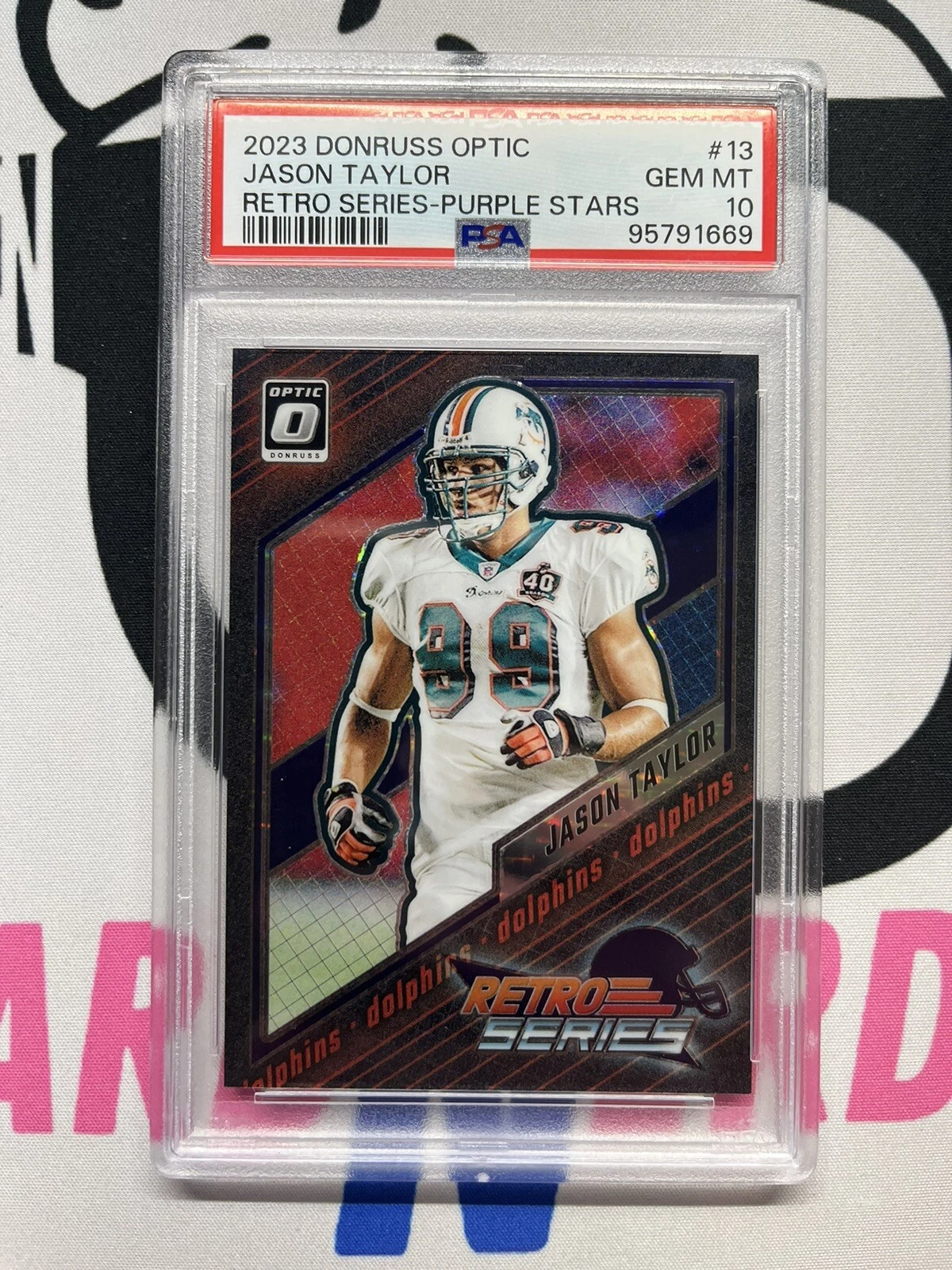 Jason Taylor Panini Donruss Optic Retro Series #13 Purple Stars
