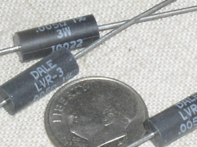 3 NEW DALE LVR-3 .005 OHM 1% 3W 3 W WATT CURRENT SENSING SHUNT POWER RESISTORS