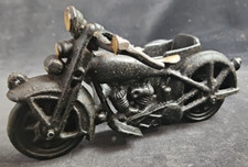 Cast Iron Harley Davidson Motorcycle With Sidecar - Heavy