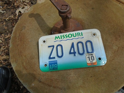 Vintage 2010 Missouri Motorcycle License Plate # Z0 400 - Afbeelding 1 van 2