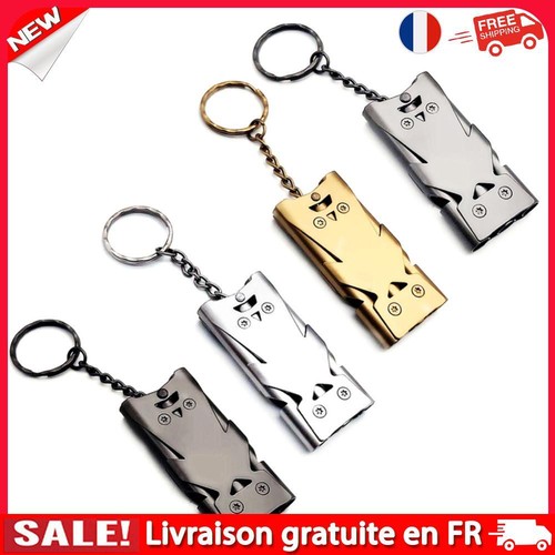 MiOYOOW Sifflet De Secours Porte-clés – Titane TC4, 120 DB, 10 G – Pour Rando, Camping, Dressage Canin, Survie