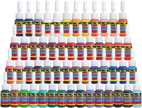 Ink Set 54 Complete Colors Pigment Kit 1/6Oz (5Ml) Tattoo Supply for Tattoo Kit - Picture 8 of 12