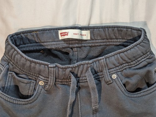 Levi's Youth Knit Jogger Charcoal Denim Drawstring Black Medium Jeans 10-12 YRS - Picture 3 of 7