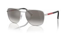 Prada Linea Rossa PS 54ZS Silver/Grey Silver Mirrored 1BC02M Sunglasses