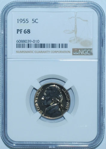 1955 NGC PR68 Jefferson Nickel
