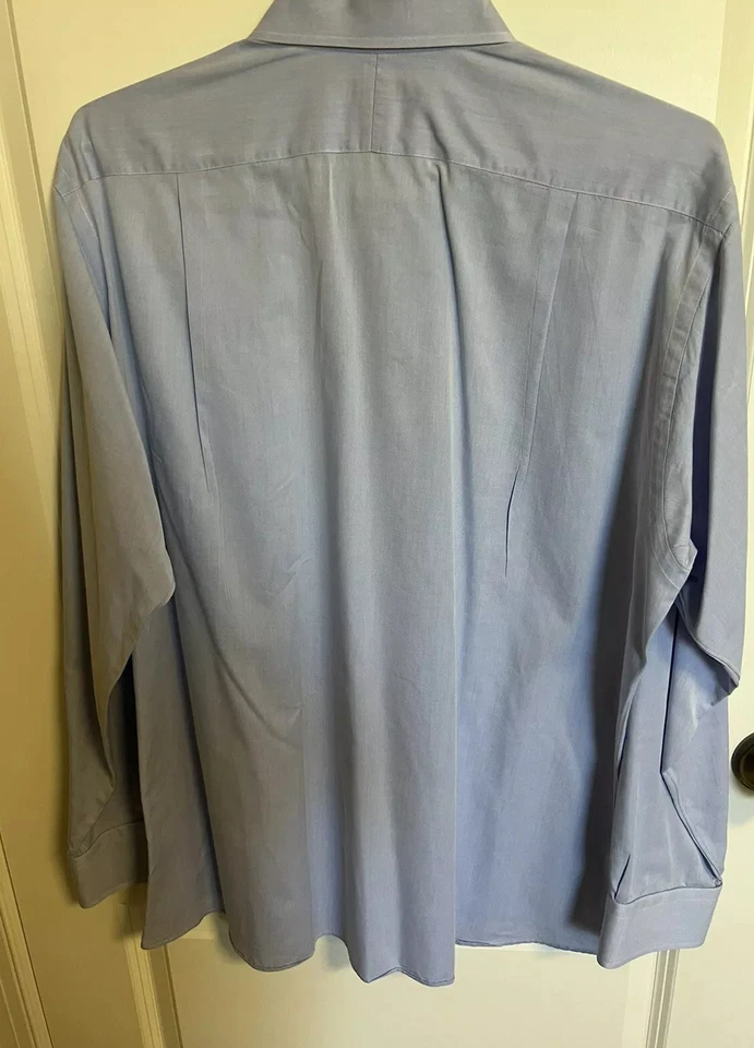 BARNEYS NEW YORK 男式长袖棉衬衫 16 1/2 大号 状况完好 — 第 2/4 张图片