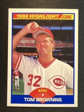 1989 Score: Baseball-1988 HIGHLIGHT #658 Tom Browning/Cincinnati Reds/P ⚾🐷⚾