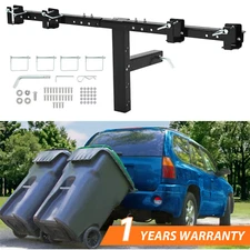 For 2" Dual Trash Can Hauler Garbage Can Towing Truck Trailer Hitch Carrier