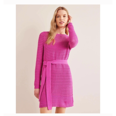 Boden Rose Violet Crochet Knit Dress NWT | eBay
