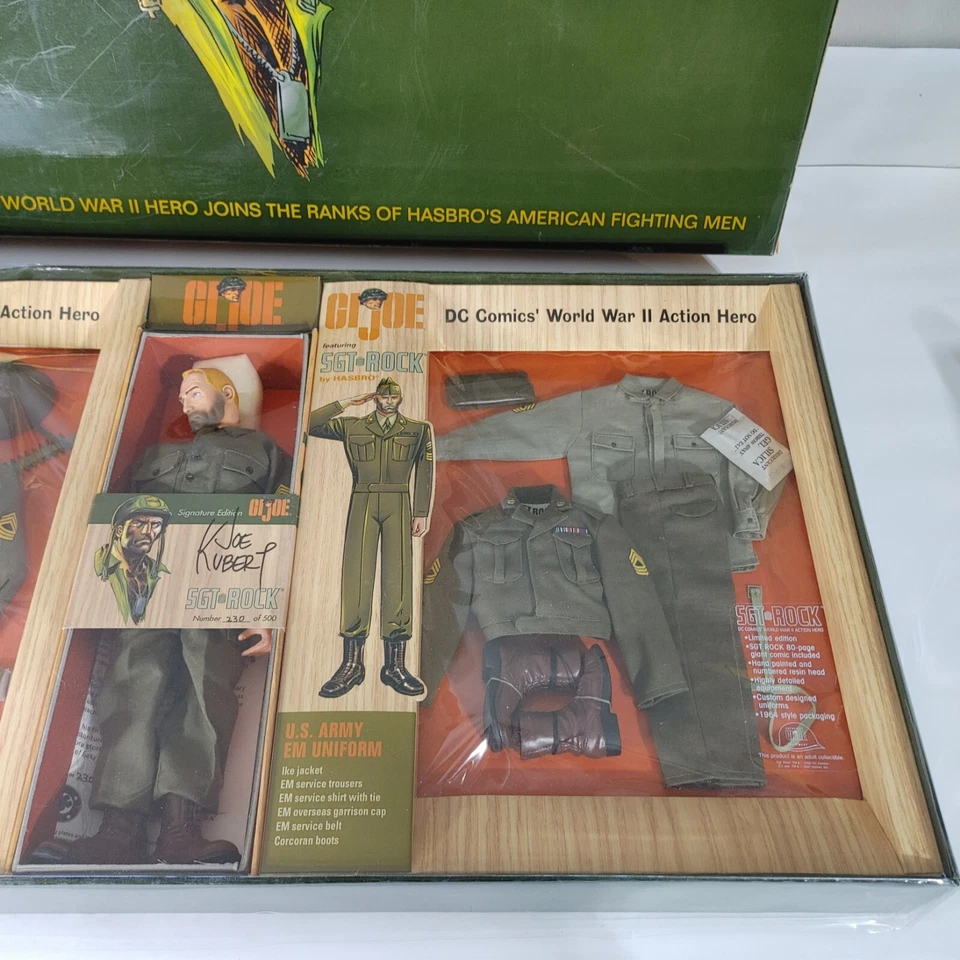 Hasbro GI Joe Sgt Rock DC Comic World War II Action Hero Presentation Set - Image 2 of 4