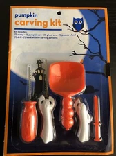 Halloween Pumpkin Carving Kit, Includes Tools, Book with Carving Patterns (NEW)