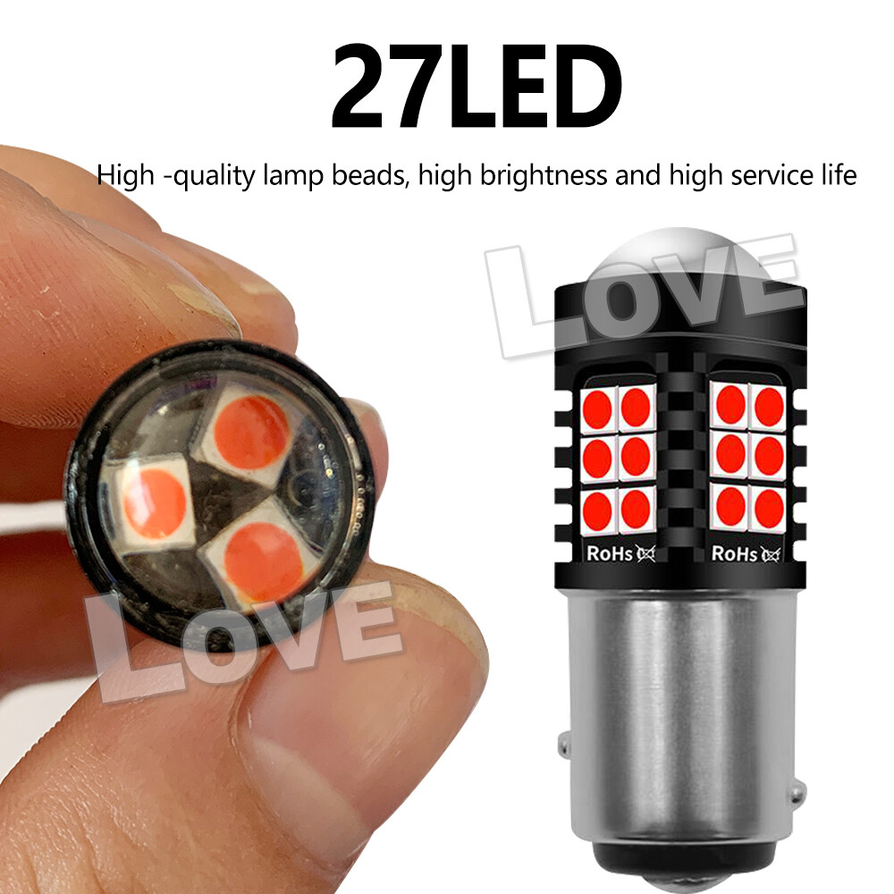 2X BAY15D 1157 RED LED BRAKE STOP TAIL LIGHT BULBS GLOBE SUPER BRIGHT