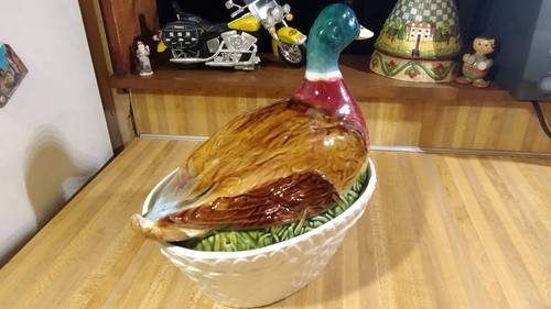 Vintage Mottahedeh Mallard Duck Basket Tureen! - Picture 5 of 10