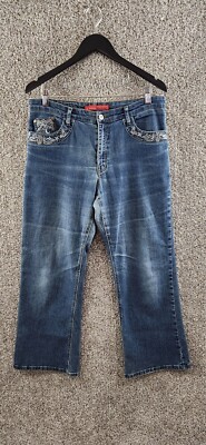 Cosmopolitan Jeanswear Blue Jeans Straight Leg Embroidered Women's Size 10P
