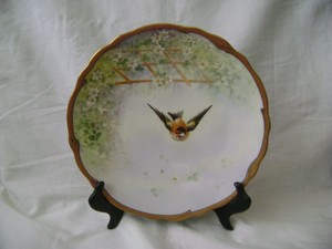 Antique Limoges France Bird in Flight Plate