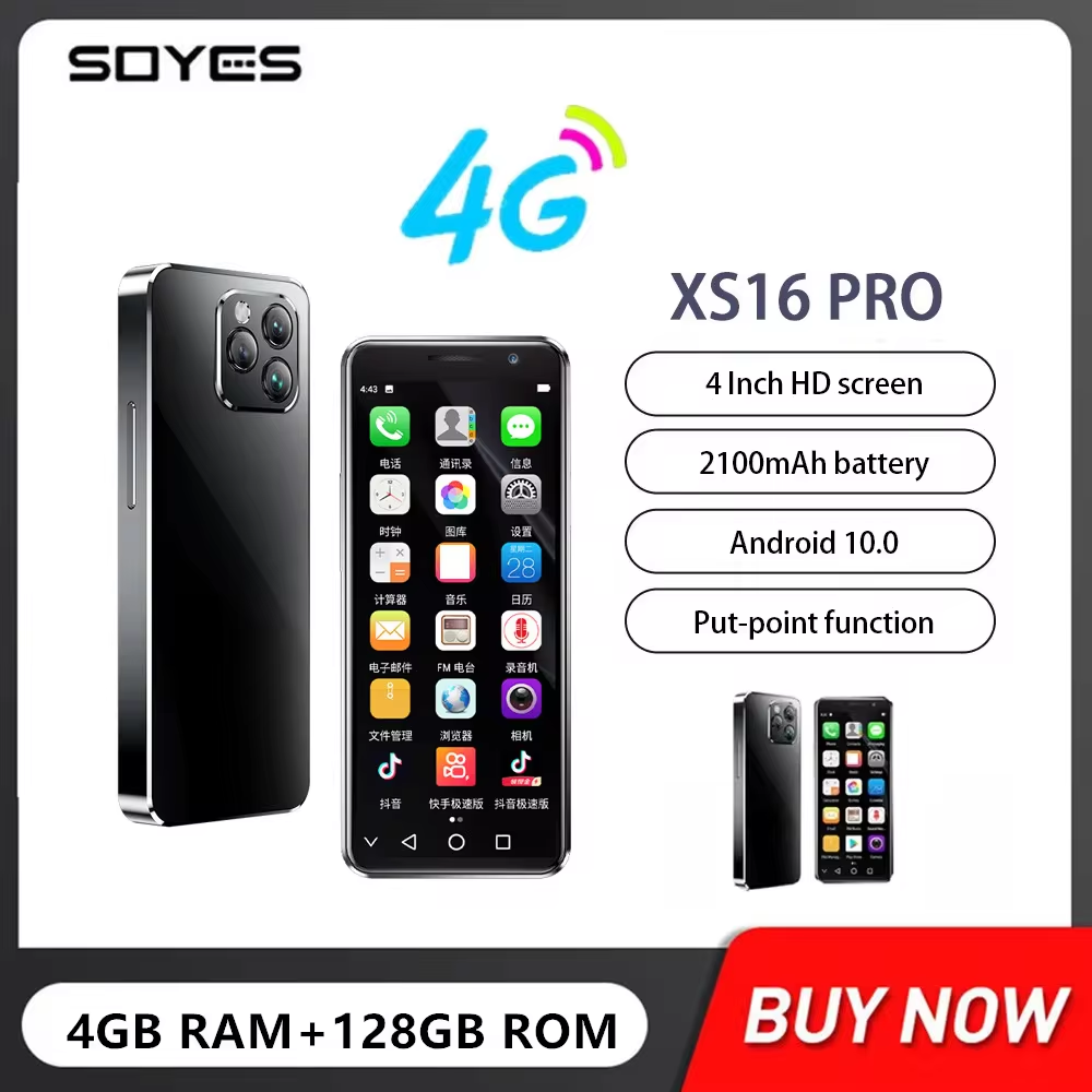 New SOYES XS16 Pro 4G Small Phone Octa-Core 4GB+128GB 4inch Mini