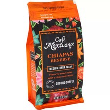 Cafe Mexicano Chiapas Reserve Ground Coffee Medium Dark Roast 12 oz