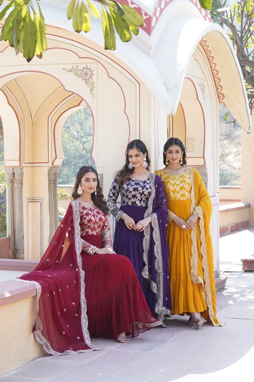 Anarkali gown salwar kameez Pakistani Indian wedding party wear dress bollywood