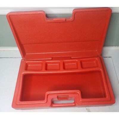Vintage Lego Red Storage Box Bin Carrying Case Brick Closure Made US