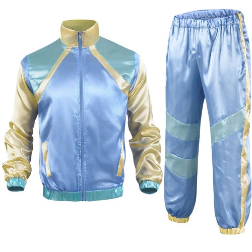 Costume tuta uomo shell anni 80,90 tuta sportiva neon adulto vestito elegante- - Foto 30 di 38