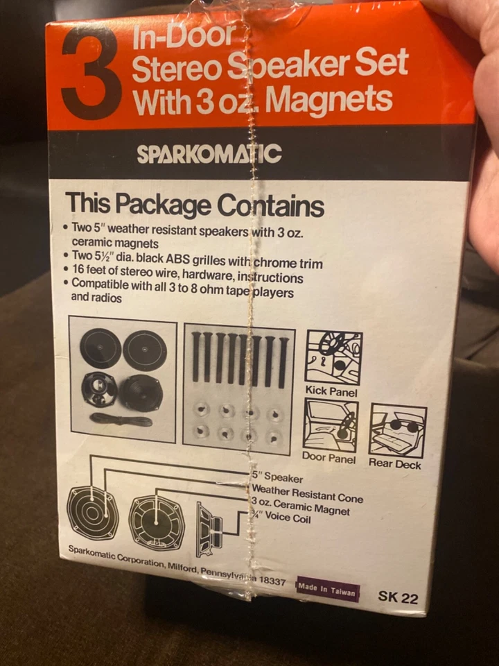 Juego de altavoces estéreo de interior SPARKOMATIC de colección con 3 oz. Imanes Foto 3 de 4