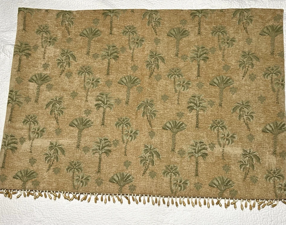 复古 Brentwood 热带提花雪尼尔扔毯串珠条纹 60x42 英寸 — 第 4/4 张图片