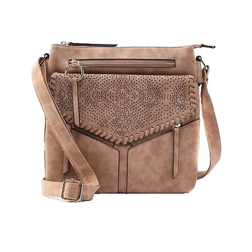 VIOLET RAY Brown w/ Small Chevron Pattern Satchel Handbag  VIOLET RAY Brown w/ Small Chevron Pattern Satchel Handbag/Crossbody. NEW main image 2