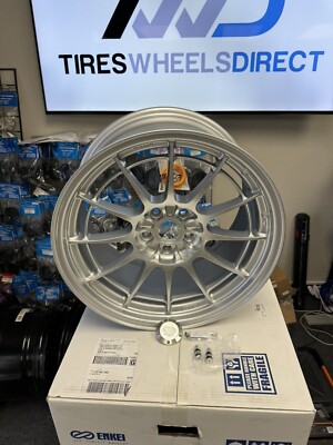 ENKEI Silver NT03+M in SILVER-SET OF 4 18x9.5 Rims 5x108 +40mm for