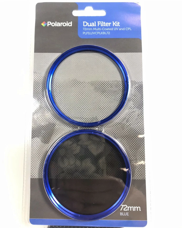 Polaroid Optics 72mm Multi-Coated Dual Filter Kit BLUE (MC UV, CPL) - Image 4 of 4