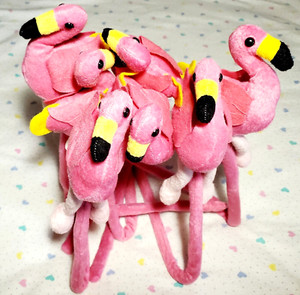 18" Set of 7 Pink Flamingo Flexible Bender Huggers Party Tropical Gender Reveal