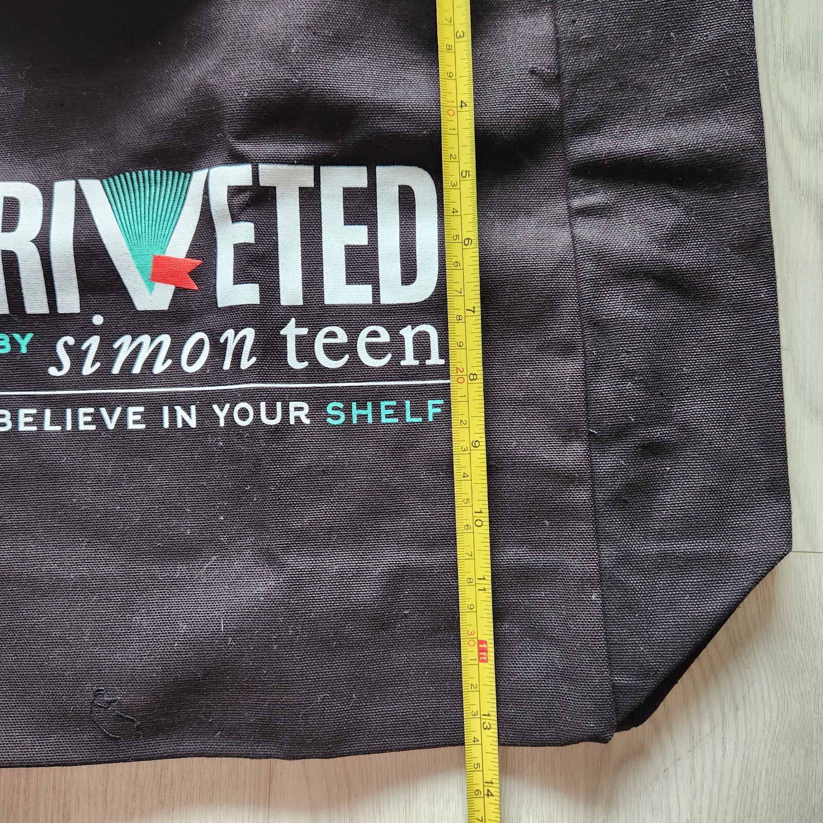 Riveted by Simon Teen Reusable Shopping Tote Bag 13x11x5 Inches