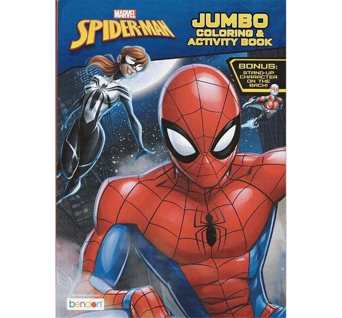 Marvel Spider-Man Jumbo Coloring & Activity Book with Bonus Stand-Up ...
