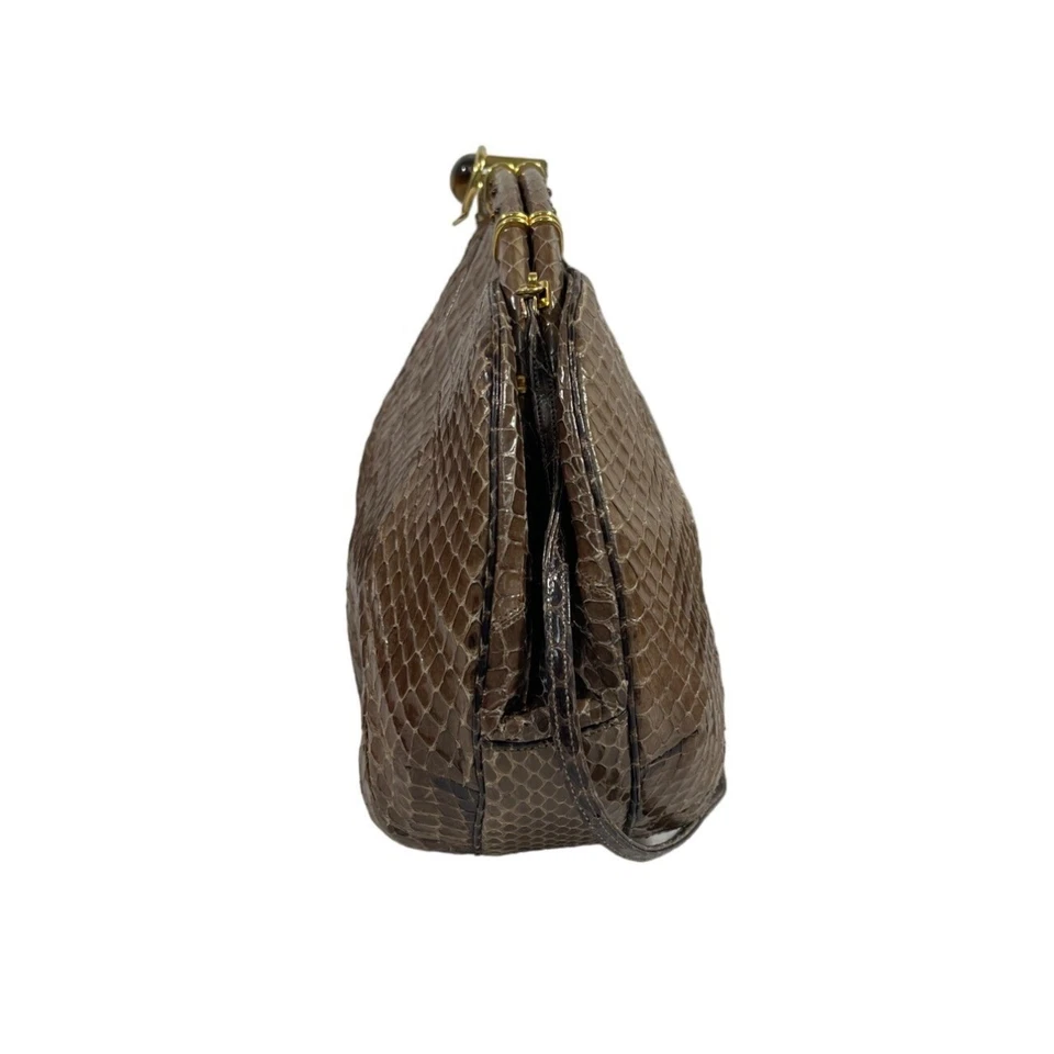 Bolso Bandolera Judith Leiber Mujer Marrón Piel de Serpiente y Muñequera Combo Talla M Foto 3 de 4