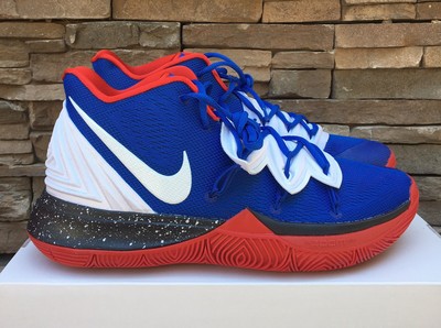 kyrie 5 red white blue