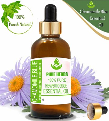 Pure Herbs Chamomile Blue 100% Pure & Natural Matricaria recutita Essential Oil