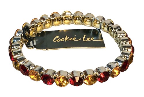 USC Trojaner Kardinal & Gold österreichische Kristalle 7"" Stretch Tennis Armband neu mit Etikett $ 48