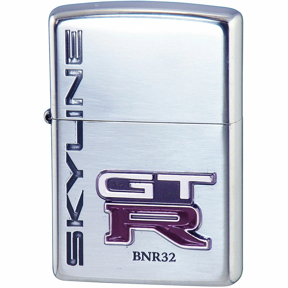 Zippo NISSAN Skyline GT-R BNR32 R32 Emblem Metal Silver Plating Japan Limited