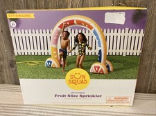 Sun Squad Inflatable Fruit Slice Sprinkler 6.5 Foot Long Ages 3 Walk Thru