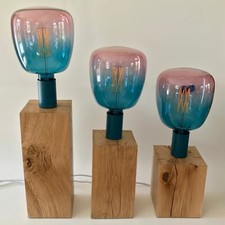 Oak dream table lamp trio