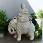 Vintage Chinese Buddhism Goddess Dehua Acrylic Kwan-Yin Guan Yin Statue 12"x9"