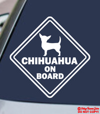 CHIHUAHUA ON BOARD Vinyl Decal Sticker Car Rear Window Wall Bumper Dog Puppy Jdm