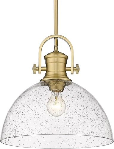 Golden Lighting 3118-L BCB-SD Hines 1 Light 14' Pendant in Brushed Champagne - Picture 2 of 6