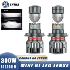 2X H4 H7 H11 9005 9006 Bi-LED Mini Projector Lens Headlight Bulbs RHD LHD