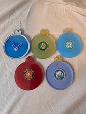 Handmade Epoxy Resin US Military Branch Christmas Ornaments