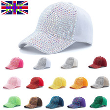 Mens Ladies Studded Rhinestone Bling Baseball Cap Outdoor Sports Sun Hat Gift
