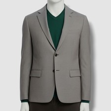 Theory Men's Gray Clinton Hopsack Slim Fit Wool Sport Coat Jacket Size 40