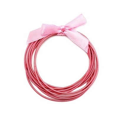Influence 10 Piece Bracelet Set Multi-Colored Ribbon Drawstring Adjustable Stack