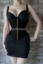 Double Steel Boned Heavy Duty with zipper Corset Under bust Corset
