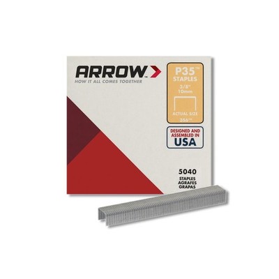 Arrow P35 7/16 in X 3/8 in 25 Ga Flat Crown Heavy Duty Staples 5040 pk 356