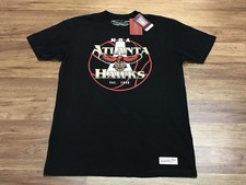 MENS L - NEW Mitchell & Ness NBA Atlanta Hawks Basketball T-Shirt Black